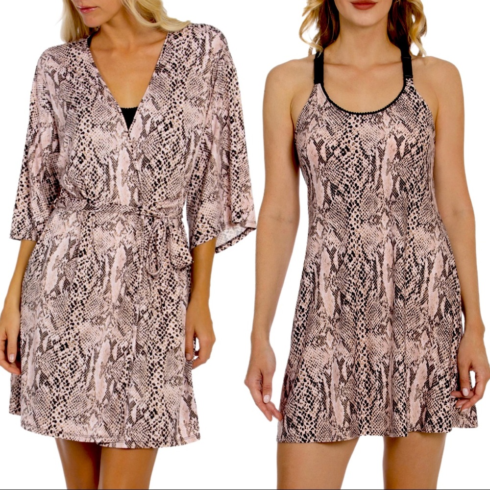 Women's Snake Print Sleepwear Set